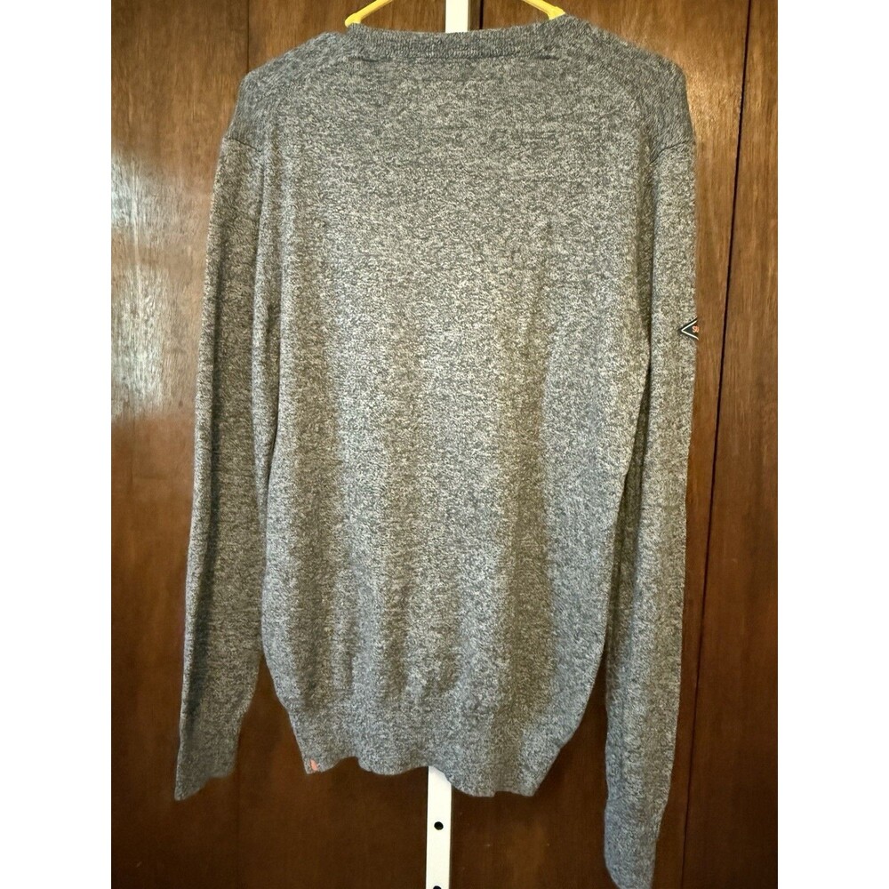 Vintage Superdry Orange Label Gray Cashmere Blend Men’s Sweater Size Medium